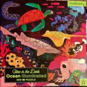 Marine Life Glow-in-the-Dark 500 Pc Puzzle Game